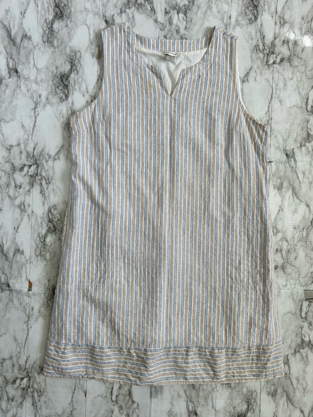 Christopher & Banks | women’s size XL striped linen cotton blend summer dress